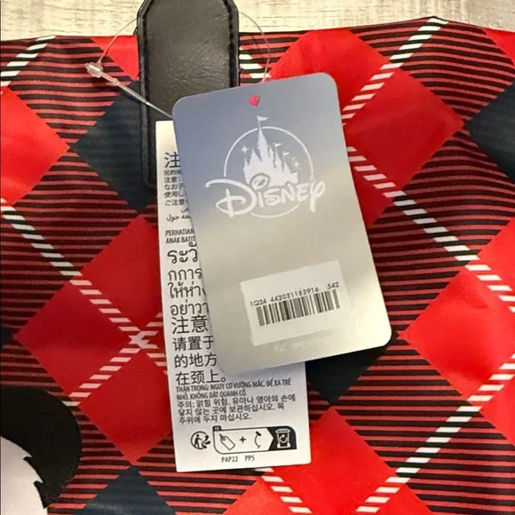 Disney Red and Black Plaid Tote with Mickey Mouse - Picture 2 of 7